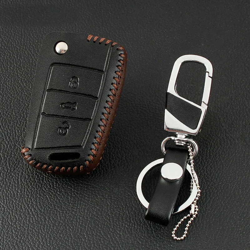 

1pc for SKODA KODIAQ 2022-2023 GT Sportline Key Cover Top Layer Leather