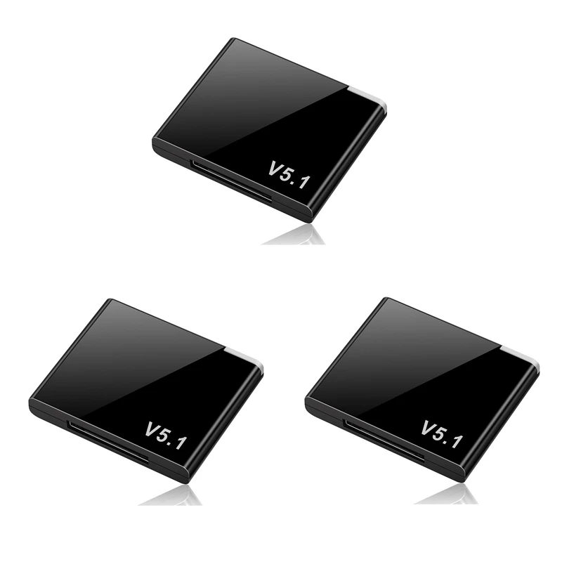 3X I-WAVE 30 Pin Bluetooth 5.1 Audio Receiver Music Mini Wireless Adapter For Iphone Ipod 30Pin Jack Analog Speaker