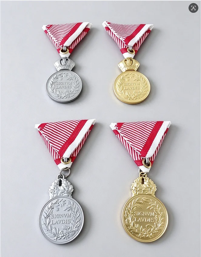 Austro-Hungarian Military Merit Medal on the War Ribbon ,Franz Joseph I Austria-Hungary Medal