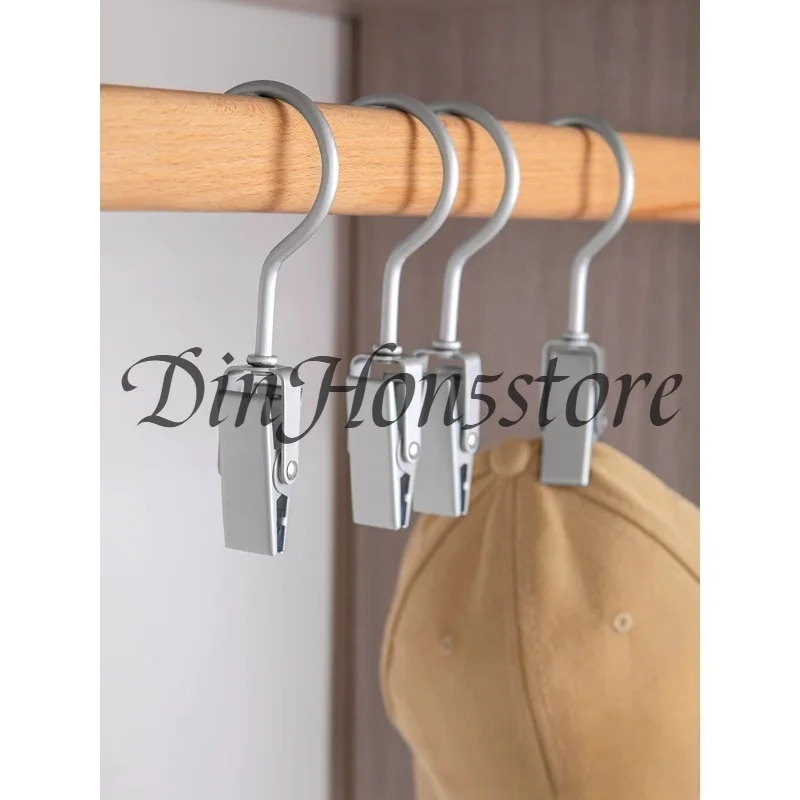 360° Rotating Aluminum Alloy Robe Hooks No Drill Strong Hold Hats Coats Rack Multi-Purpose Home Organizer Bathroom Towel Hook