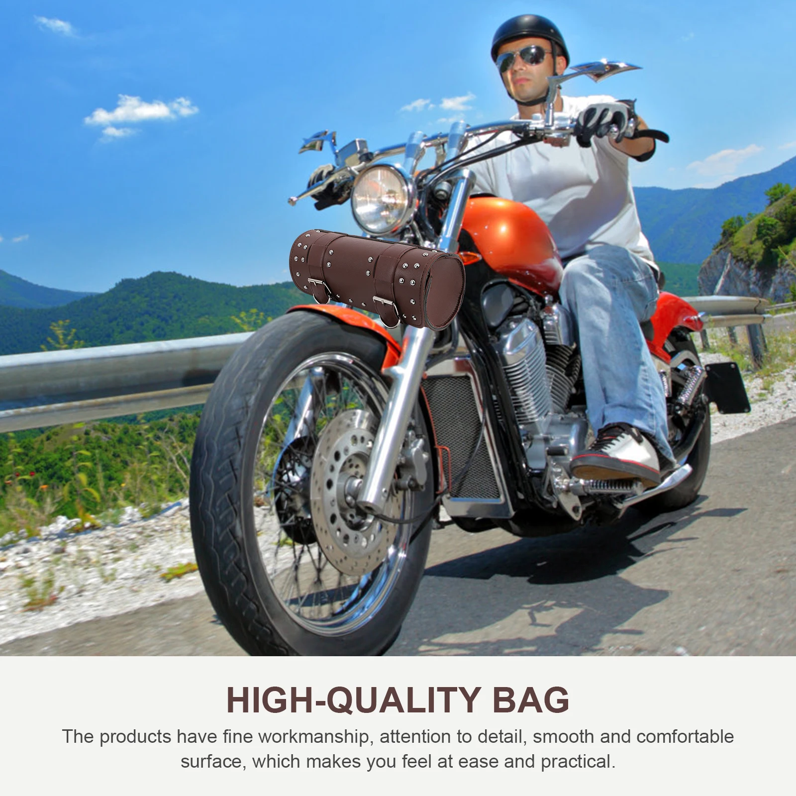 

Thickened Double Layer Motorcycle Tool Large Capacity Waterproof PU Storage Pouch for Bike Side Tail Bag for Motorbike