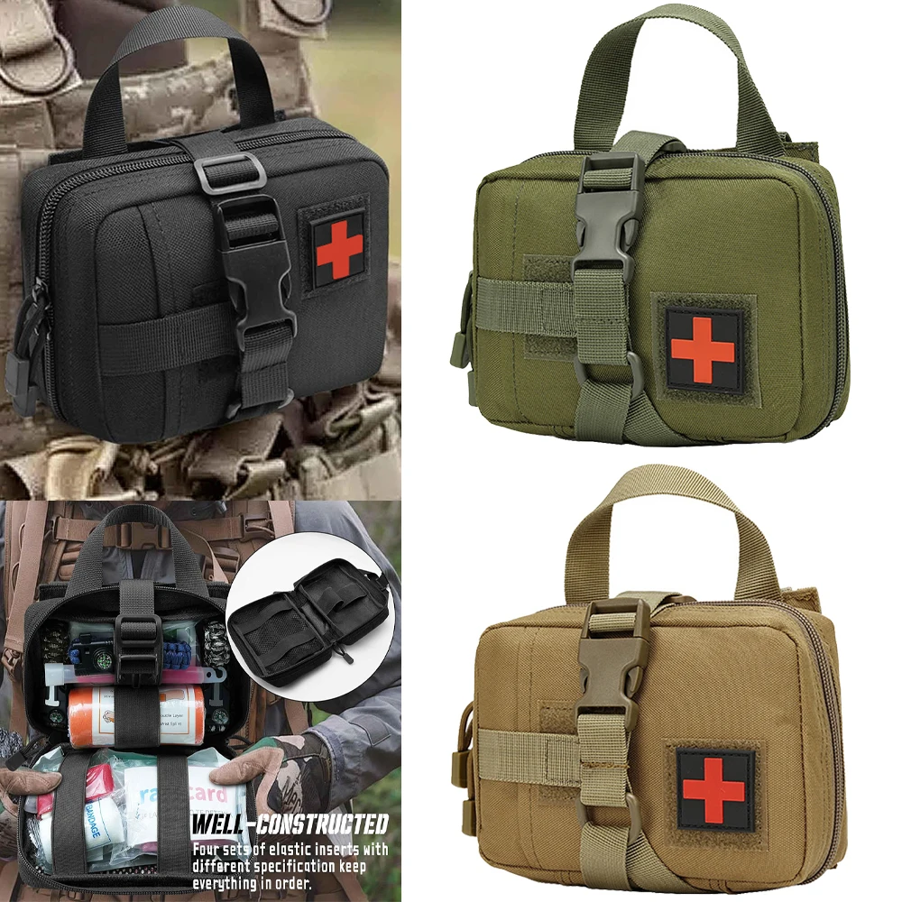 Tactical Survival Pouch Rip Away Molle Medical Kit Outdoor Sports Travel Camping Hiking Hunting Accessories Organizer Waist Bag