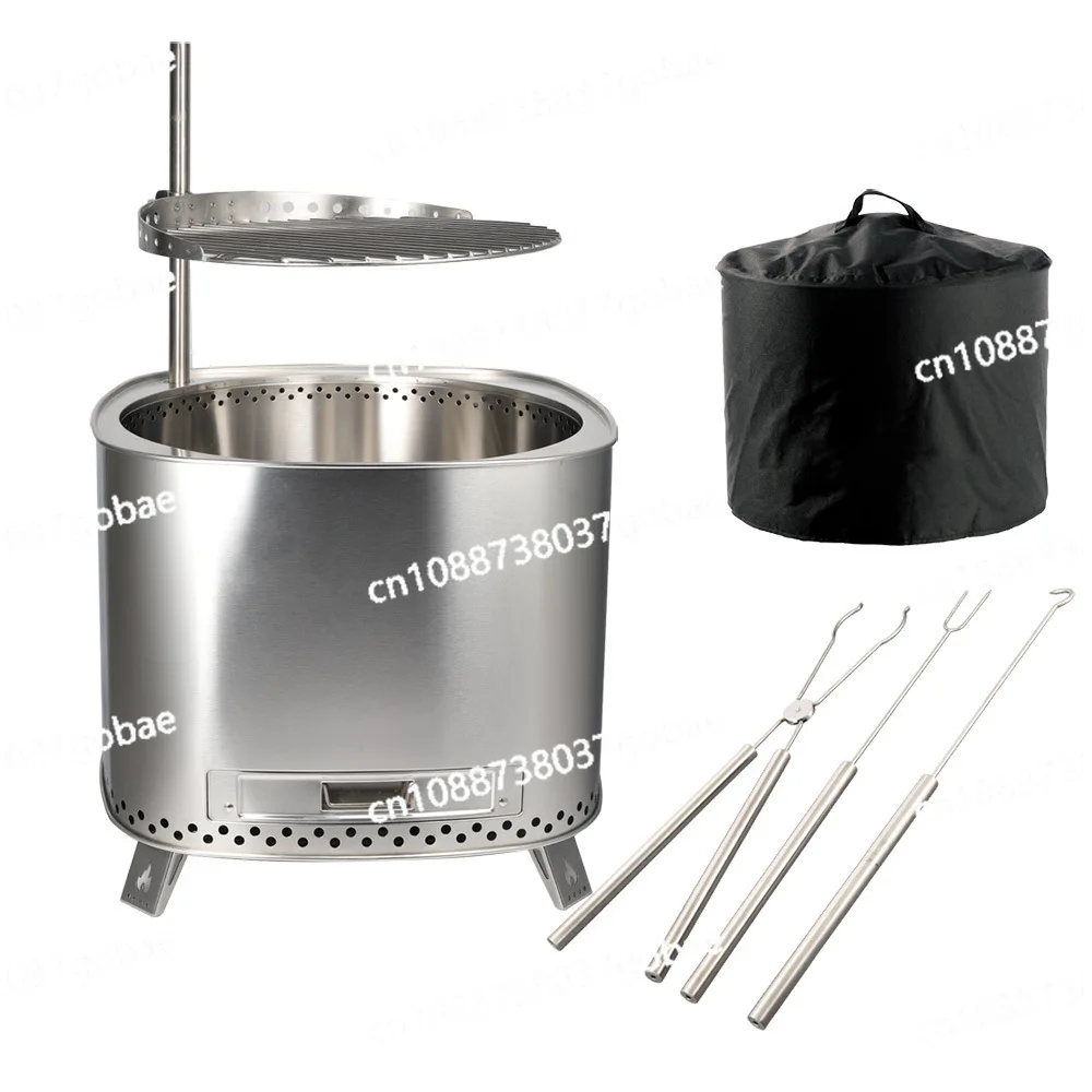 

Outdoor stainless steel folding grill Multi-purpose firewood stove Camping