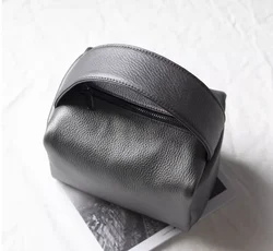 Lamb wool women's bag leather box bag green lady's hand bag Wool Women's bag lunch box Hong Kong Style soft leather bag
