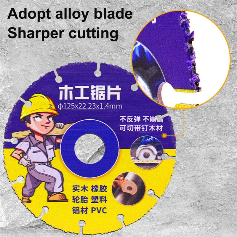 

1 Pcs Woodworking Saw Blade Solid 105mm 110mm 125mm Wood Board Aluminum Alloy Cutting Blade 4-inch Angle Grinder Alloy Saw Blade