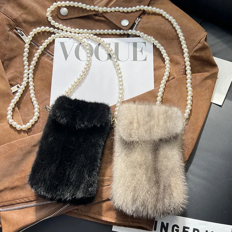 

Real Mink Fur Bags Women Winter Luxury Handbags Ladies Single Shoulder Bag Fluffy Fur Evening Bags Natural Fur Messenger Bag