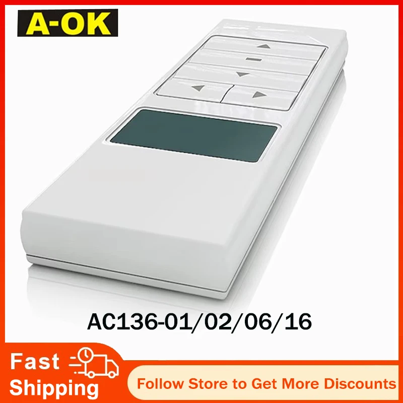 A-OK AC136 Series Wireless RF433 Transmitter Emotter Hand-held Remote for A-OK RF433 motor,AC136-1,AC136-2,AC136-6,AC136-16