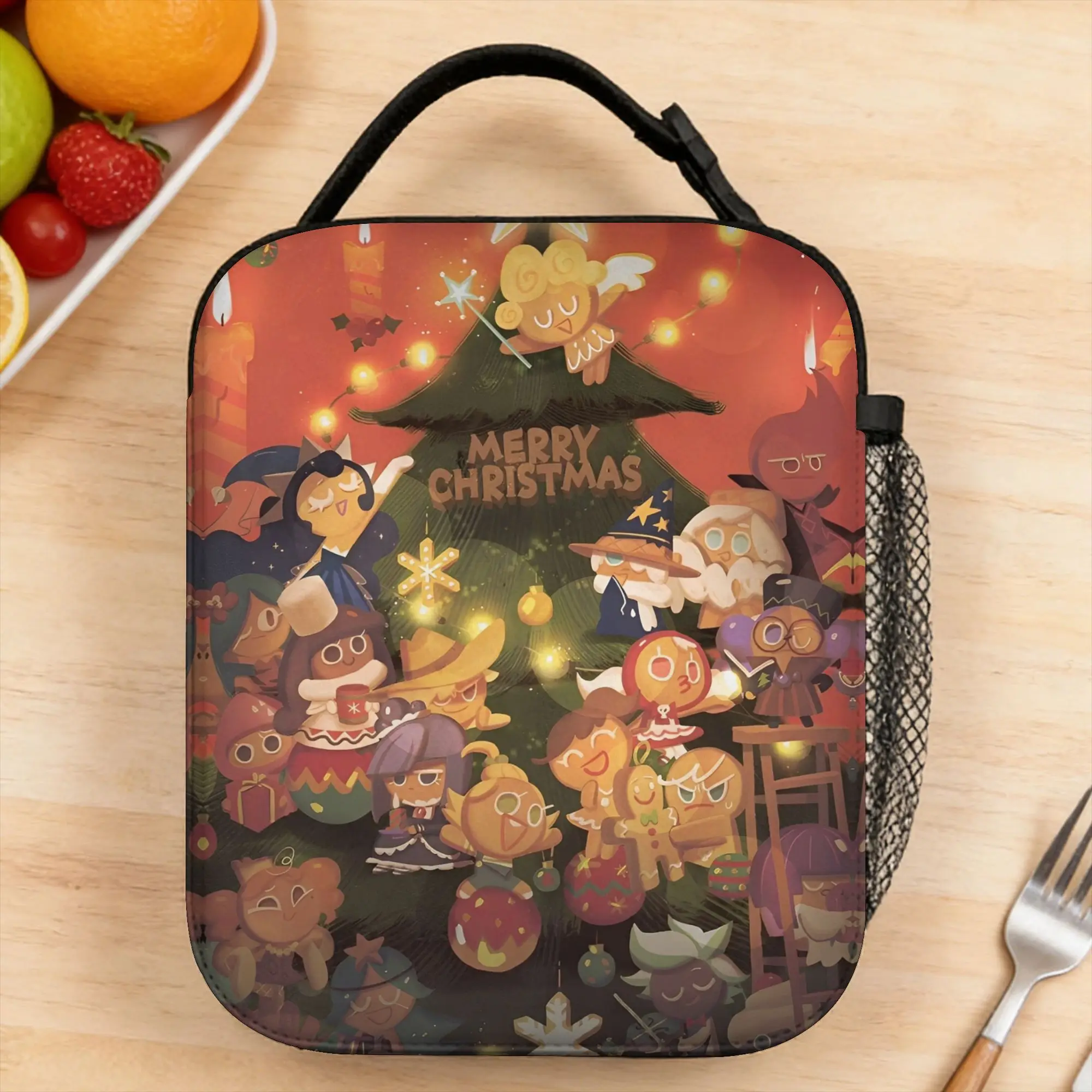Cookie Run Kingdom Lunch Bag For Women  Outdoor Picnic Print Lunch Box Vintage Oxford Tote Food Bags