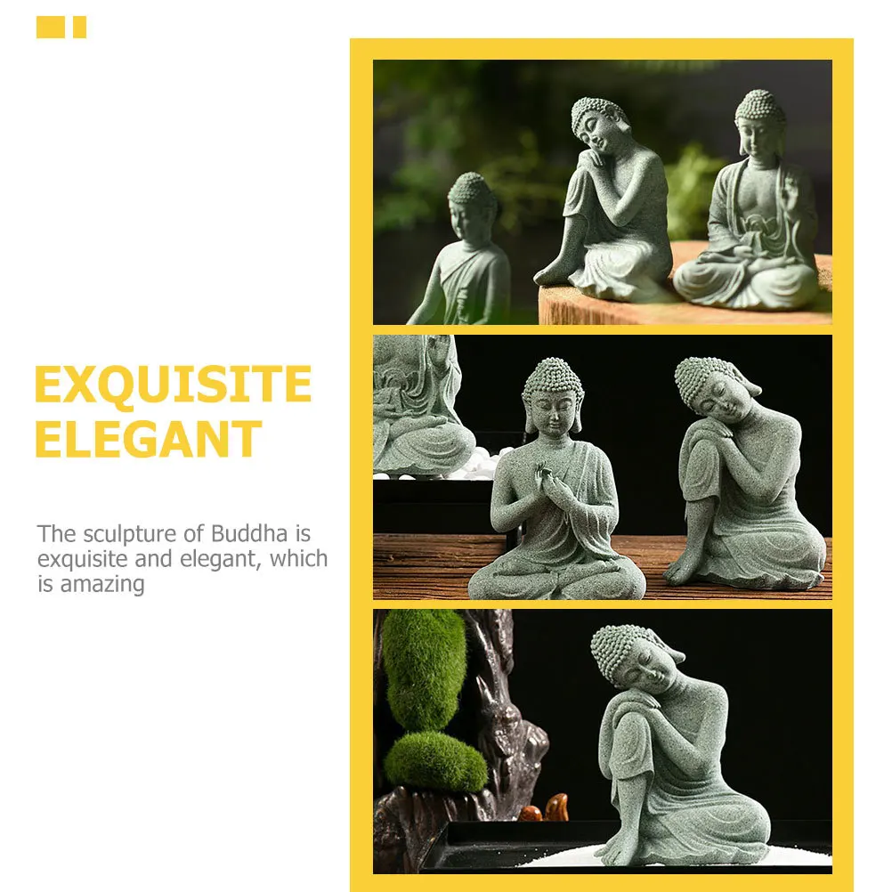 

Fish Tank Buddha Statue Exquisite Shape Aquarium Buddha Sculpture Creative Zen Style Aquarium Decoration Zen Style Craft