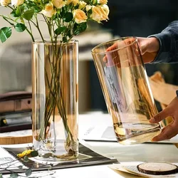 New Ins Glass Vase Room Decor Garden Pots and Planters Nordic Home Living Room Decor Luxury Living Room Decoration Gift