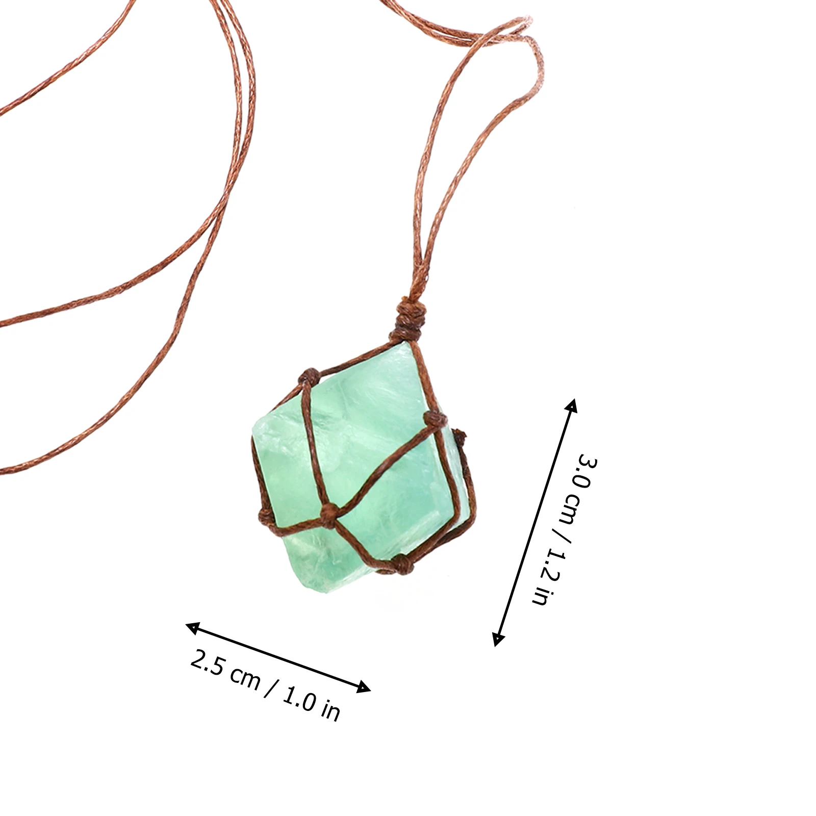 

Green Fluorite Pendant Necklaces Natural Nature Crystal Layer Jewelry Stone Wire Wrap Irregular