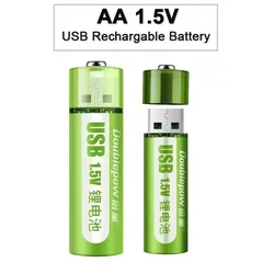 USB Rechargeable Li-ion Battery 1.5V AA Battery 1400mWh for Remote Control Mouse Small Fan Electric Toy Battery