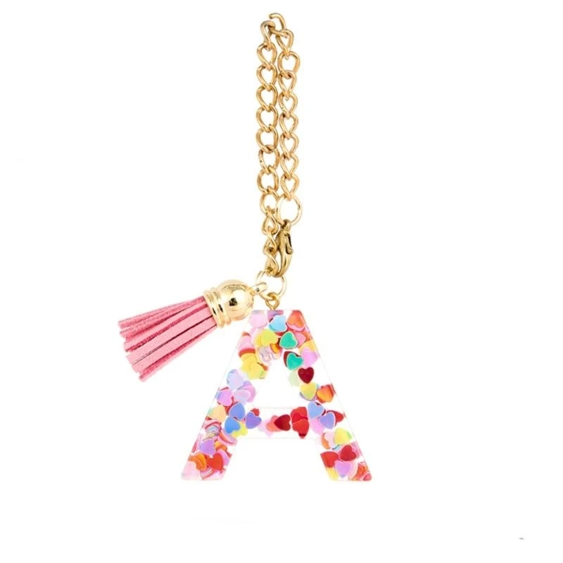 Stylish Cup Handle Charm Colorful Letters Chain Initials Chain for Water Bottle N2UD