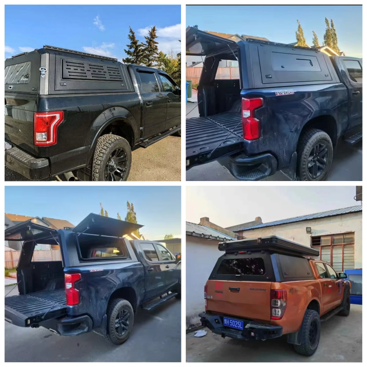 

Алюминиевый жесткий тент-кемпер для пикапов: Ranger, Gladiator, Hilux Revo