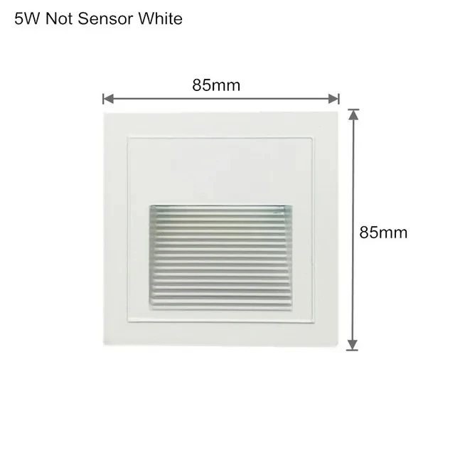 Luce per scale a LED con luce per scale a LED verso il basso impermeabile 5W 85-265V da incasso a parete luci per gradini per scale interne/esterne