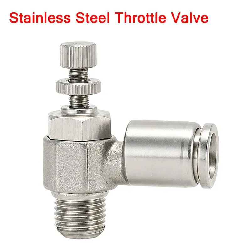 304 Pneumatic Fitting SL6-M5 Throttle Valve SL6-01 SL8-01 SL6-02 Pressure Reduce Control Regulating SL10-02 SL12-02 SL12-03 04