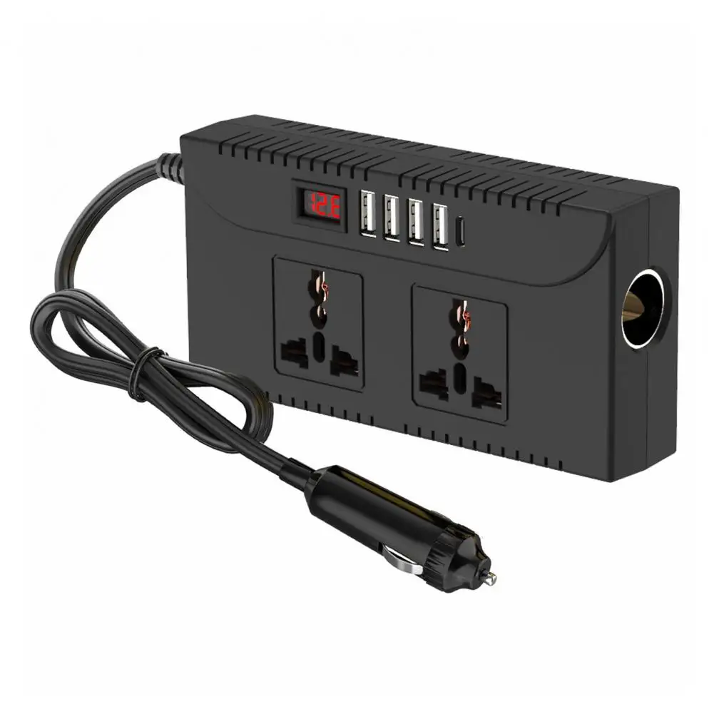 Rv Power Inverter Car Power Inverter with Overload Protection Universal Usb-c Fast Charging Adapter Portable Car Charger Switch