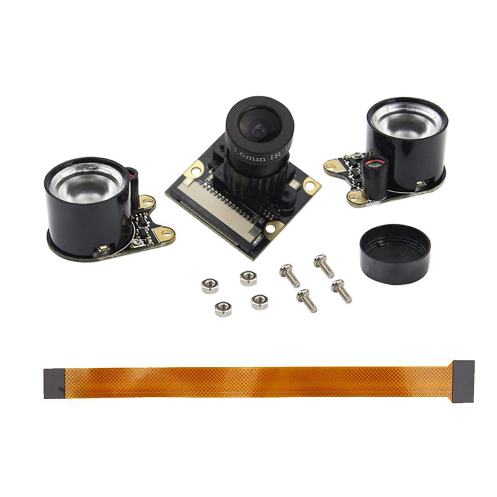 5 Megapixel IR CUT Infrared Night Vision Adjustable Focus Camera Module 1080P OV5647 for RPI 5 Pi5 Zero