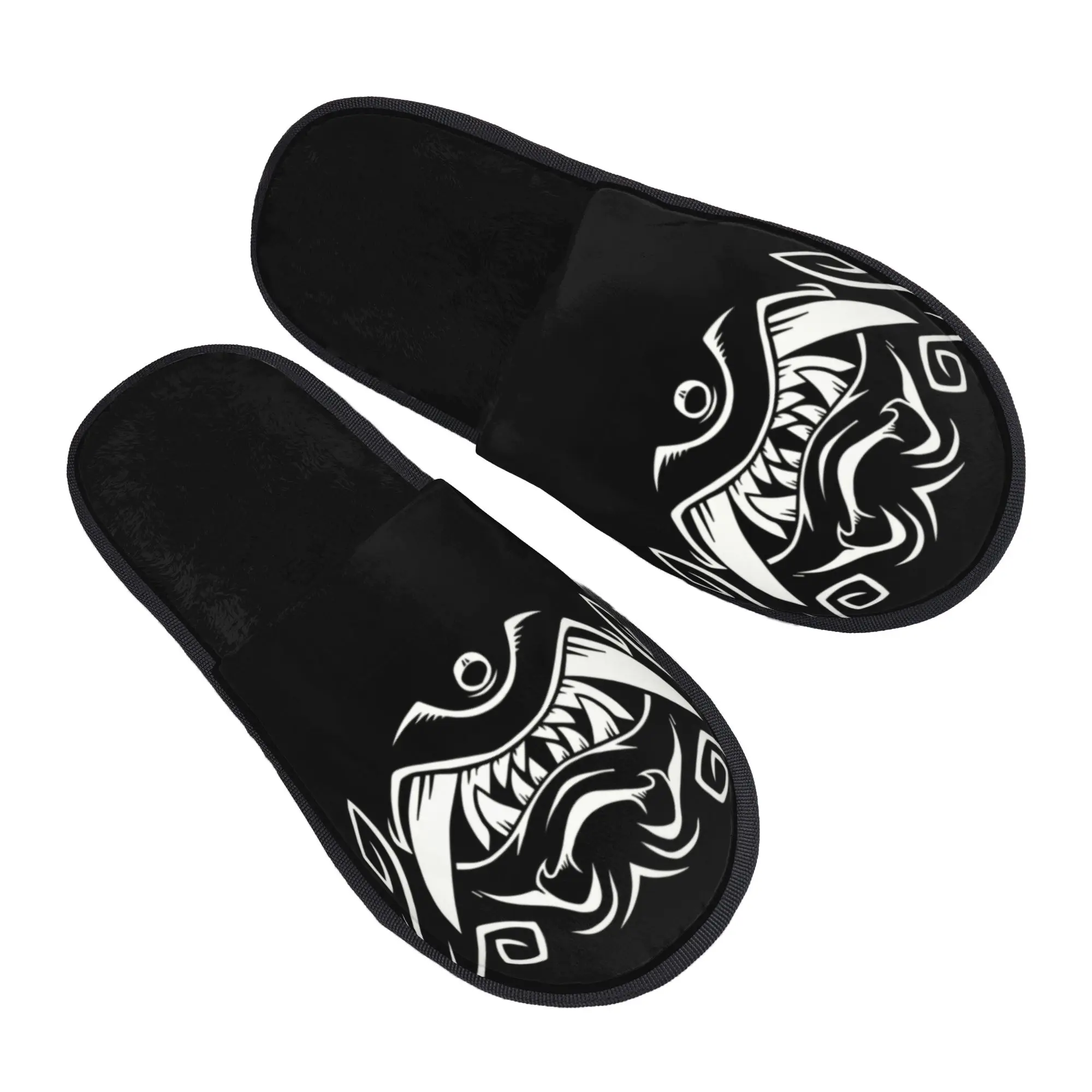 Oni Japan Samurai Demon House Slippers – pantoufles de chambre à coucher pour femmes, en mousse à mémoire de forme, avec motif tatouage Hanya