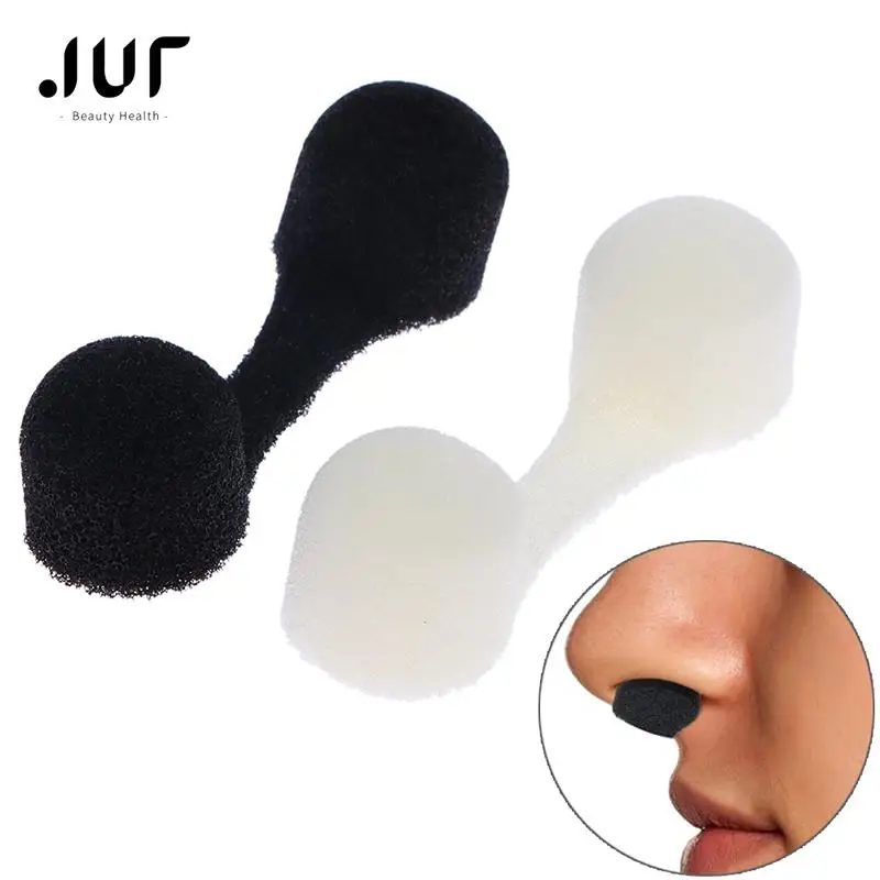 10PCS Sponge Anti-pollution Tanning Nasal Plug Spray Nose Filters Sponge Black/White Nose Filter