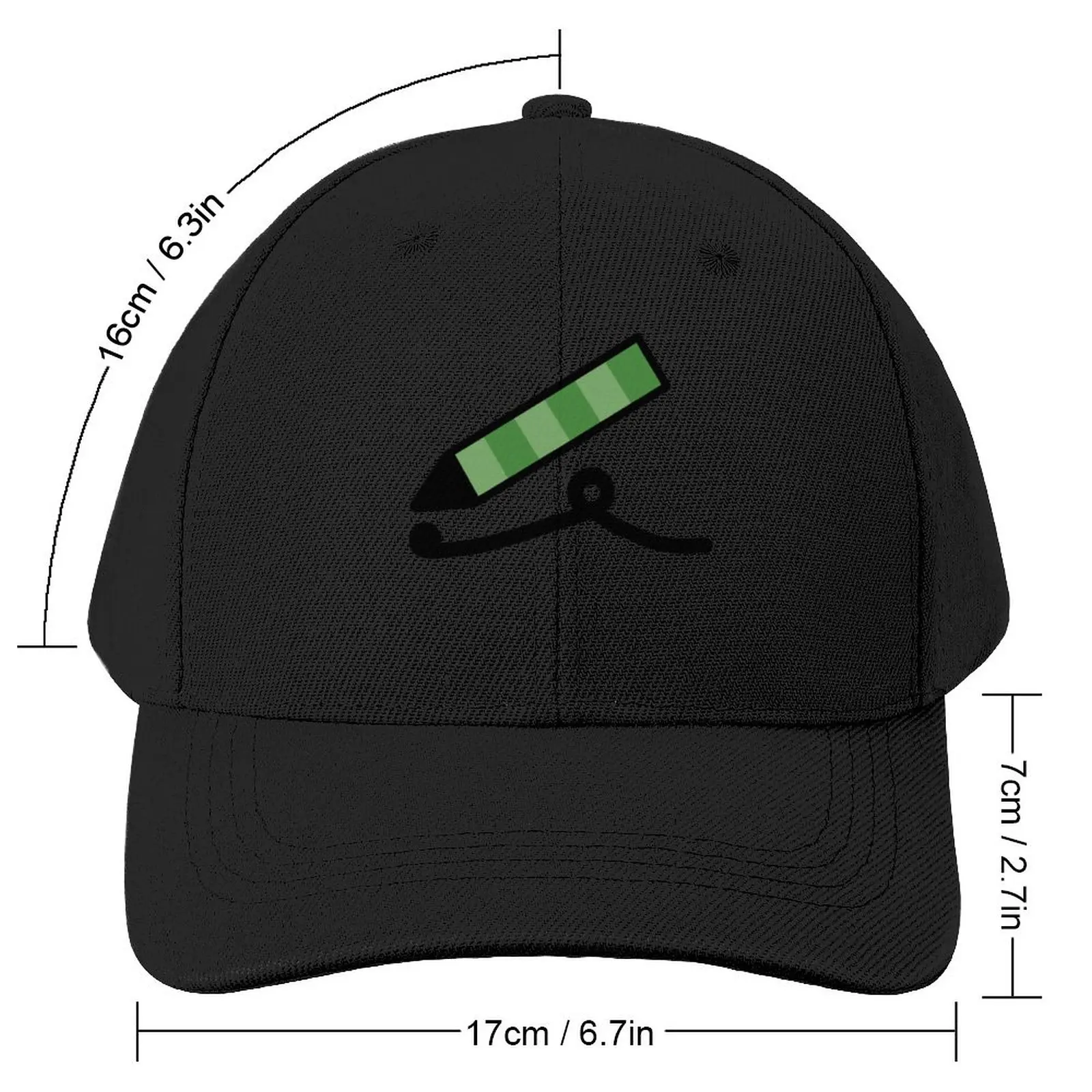 Green crayon Baseball Cap hard hat Anime Fluffy Hat Luxury Hat Men Hats Women's