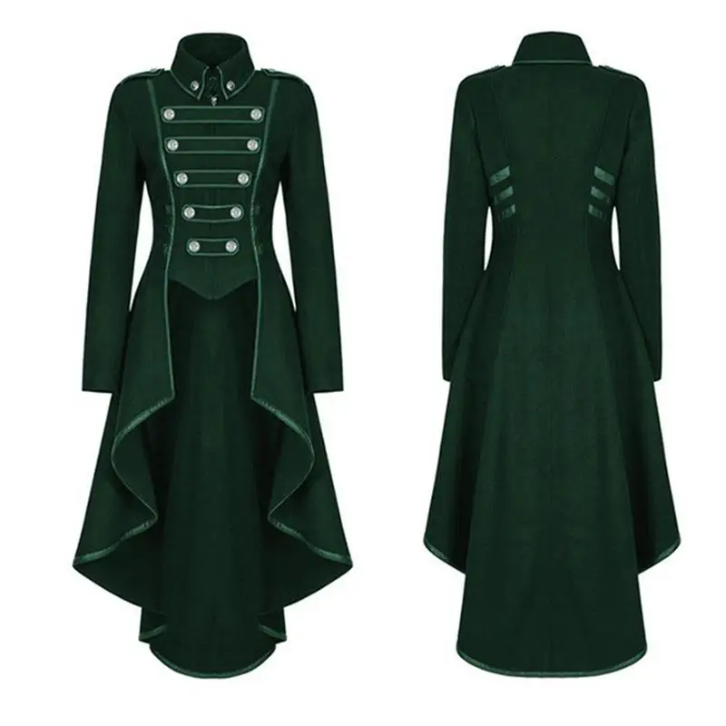 Manteau Punk médiéval pour hommes, grande taille, vêtements de cérémonie rétro, Costume de scène, Design sur mesure pour Ocns spéciaux