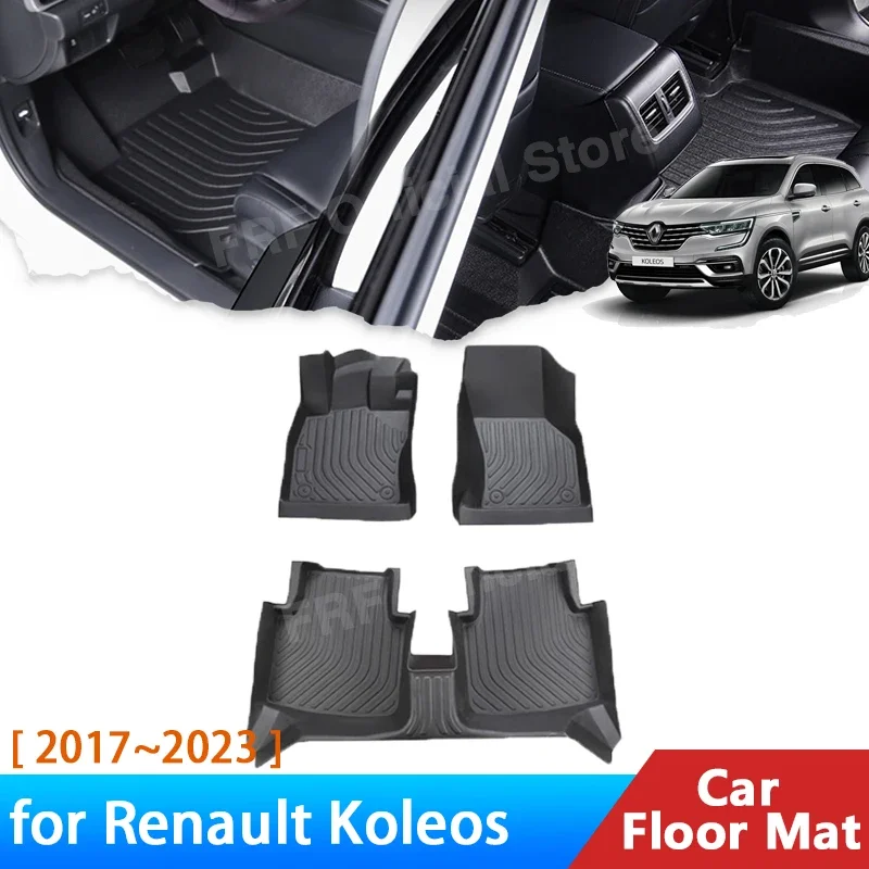 TPE for Renault Koleos 2 Samsung QM6 2016~2023 2022 2021 2020 Accessories Floor Mat Anti-dirty Foot Panel Carpet Pad Waterproof