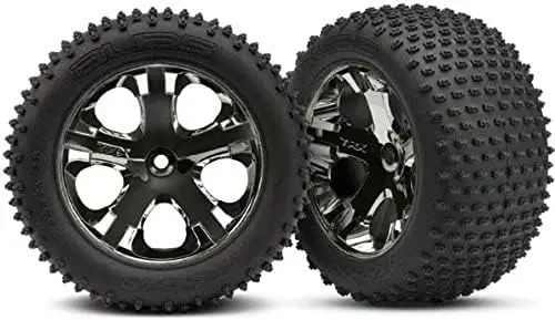 

Traxxas 3770A 2.8" Alias Tires on All-Star Black-Chrome Wheels – TSM Rated