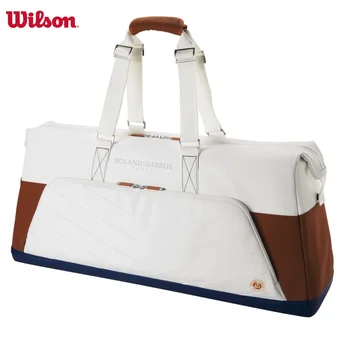 Wilson 2024 Roland Garros Tennis Duffel Racket Bag Super Tour Large Tennis Bag Max for 5 Racquets With Independent Inner Pocket