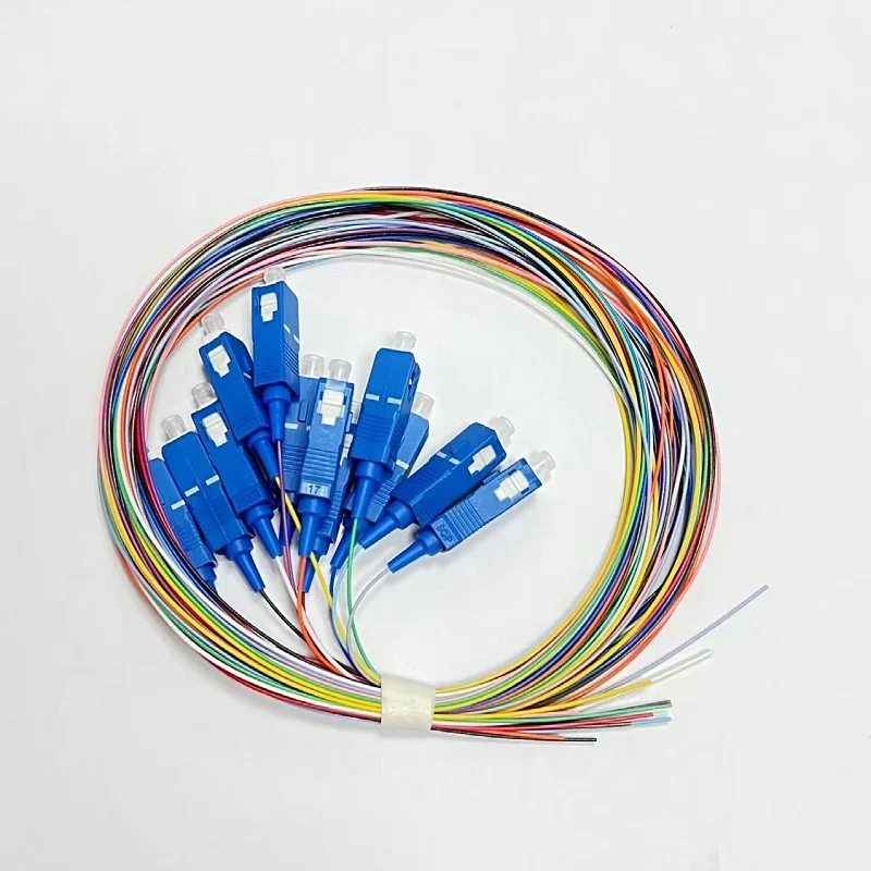 SC UPC/APC 12 Bundles Fiber Jumper Connector Sc Square Head Pigtail Fiber Jumper, PC Monitor Lead Cable Cord, High Speed Data