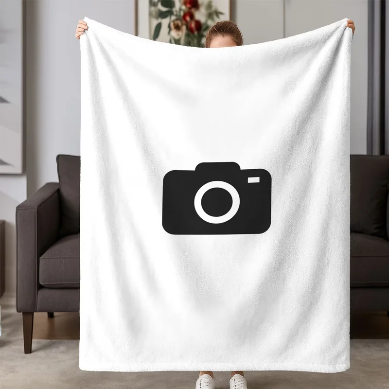 Custom] 1pc Custom Photo Flannel Blanket / Ideal Gift for Son, Friend, Mother, Or Father / Perfect for All-Season Cozy Bedding