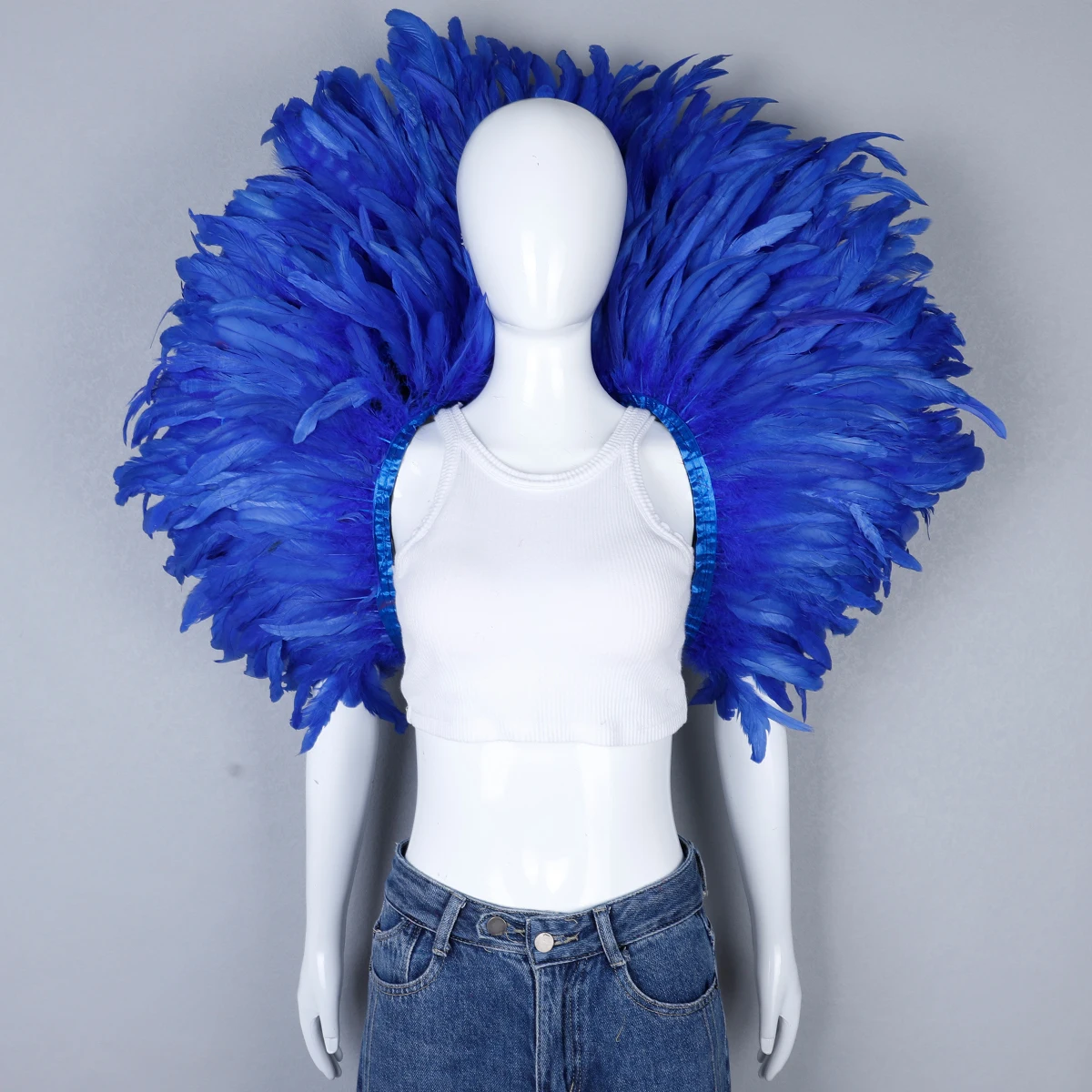Luxe veren sjaal cosplay ontwerper punk Halloween carnaval gemaskerde bal feestaccessoire elegante kleding voor feestelijke gelegenheden