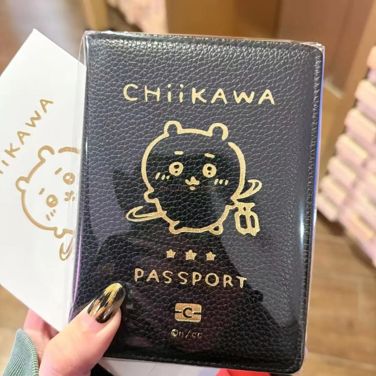 جديد Chiikawa Hachiware حامل جواز سفر جلدي في الخارج وثيقة السفر تذكرة Usagi أنيمي المحمولة حامل بطاقة التخزين الهدايا
