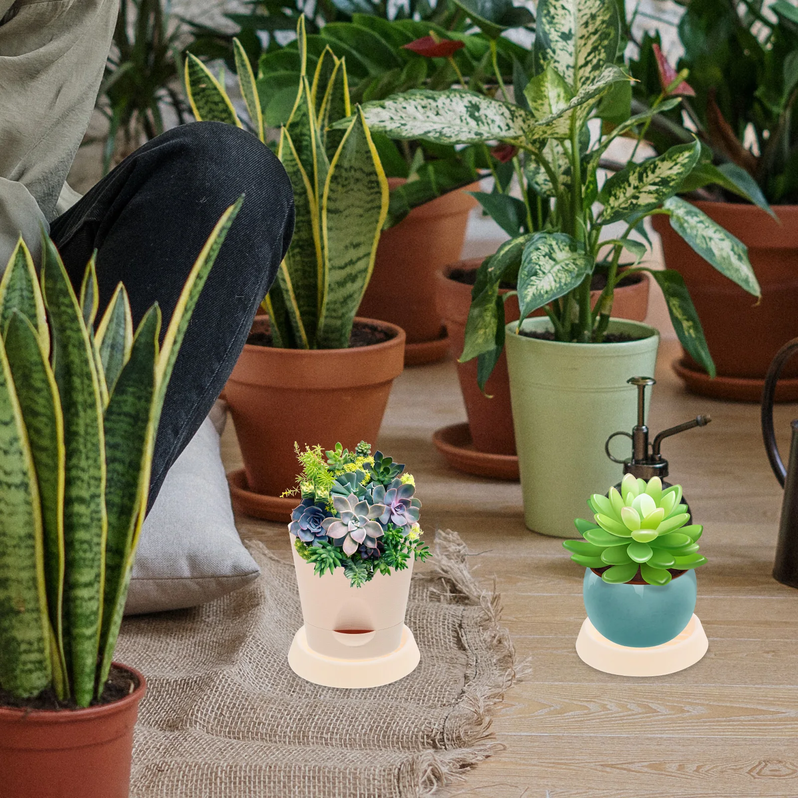 

10Pcs Plastic Planter Saucers Round Flower Pot Base Trays Indoor Outdoor Plant Drip Tray Water Catcher Small Plant Saucer