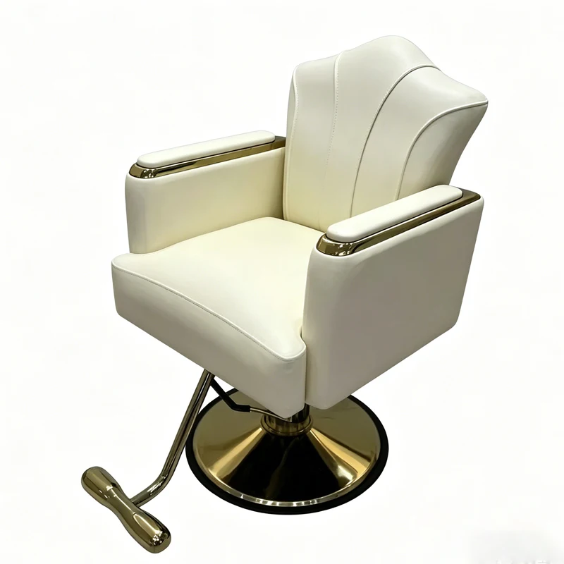 Salon Furniture Cheap Reclining Hydraulic  Hairdresser Lift  Styling Chair Barber Shop  Gold Reclineing Barber Chairs