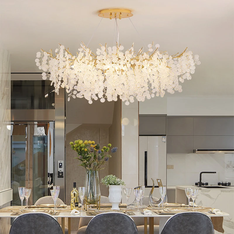 

Modern LED crystal chandelier Bedroom crystal light Restaurant ceiling chandelier Villa hotel interior lighting decorative lamps