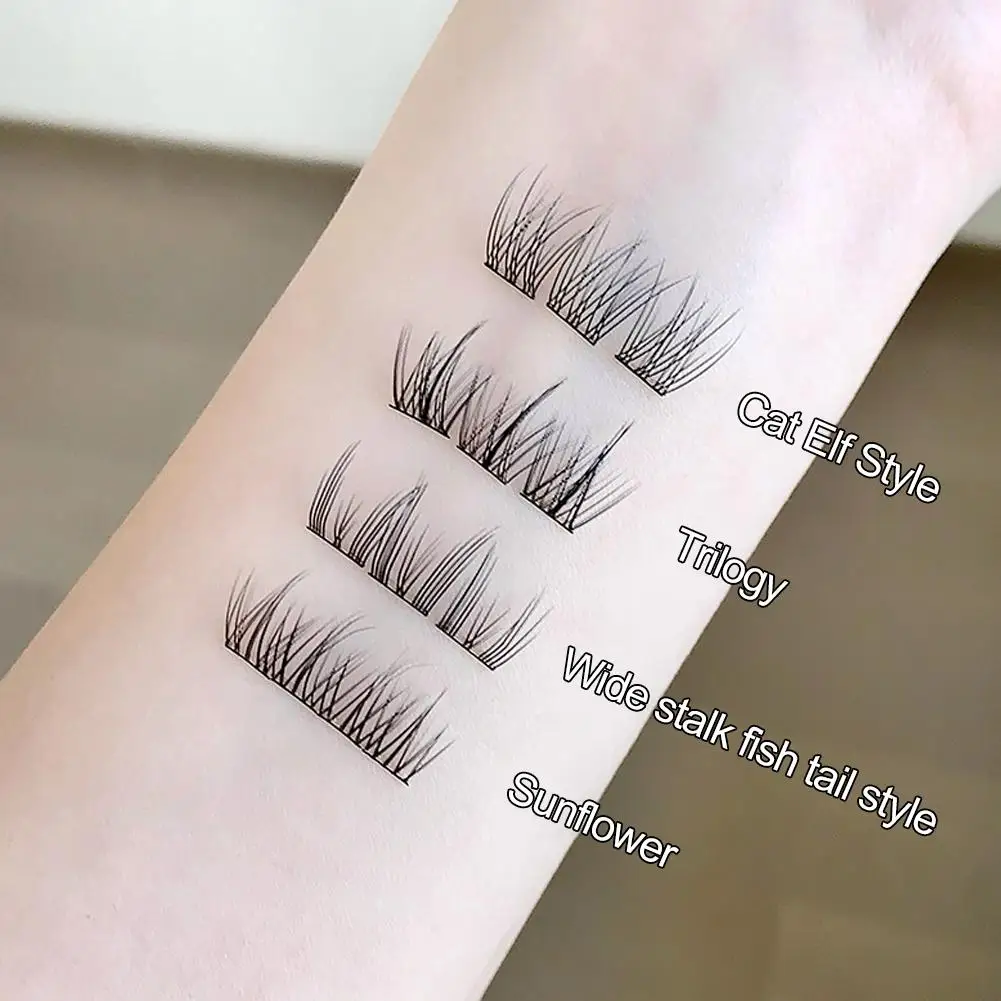 Faux-cils sans colle, Application en 3 étapes, idole naturelle, grappes de faux-cils, Extension de cils DIY, maquillage pour débutants