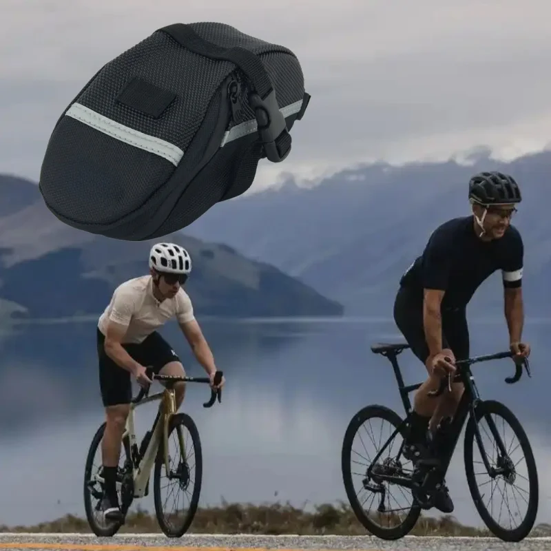 ESLNF Rainproof Bicycle Tail Bag Reflective Portable Bike Saddle Bag Bicycle Accessory