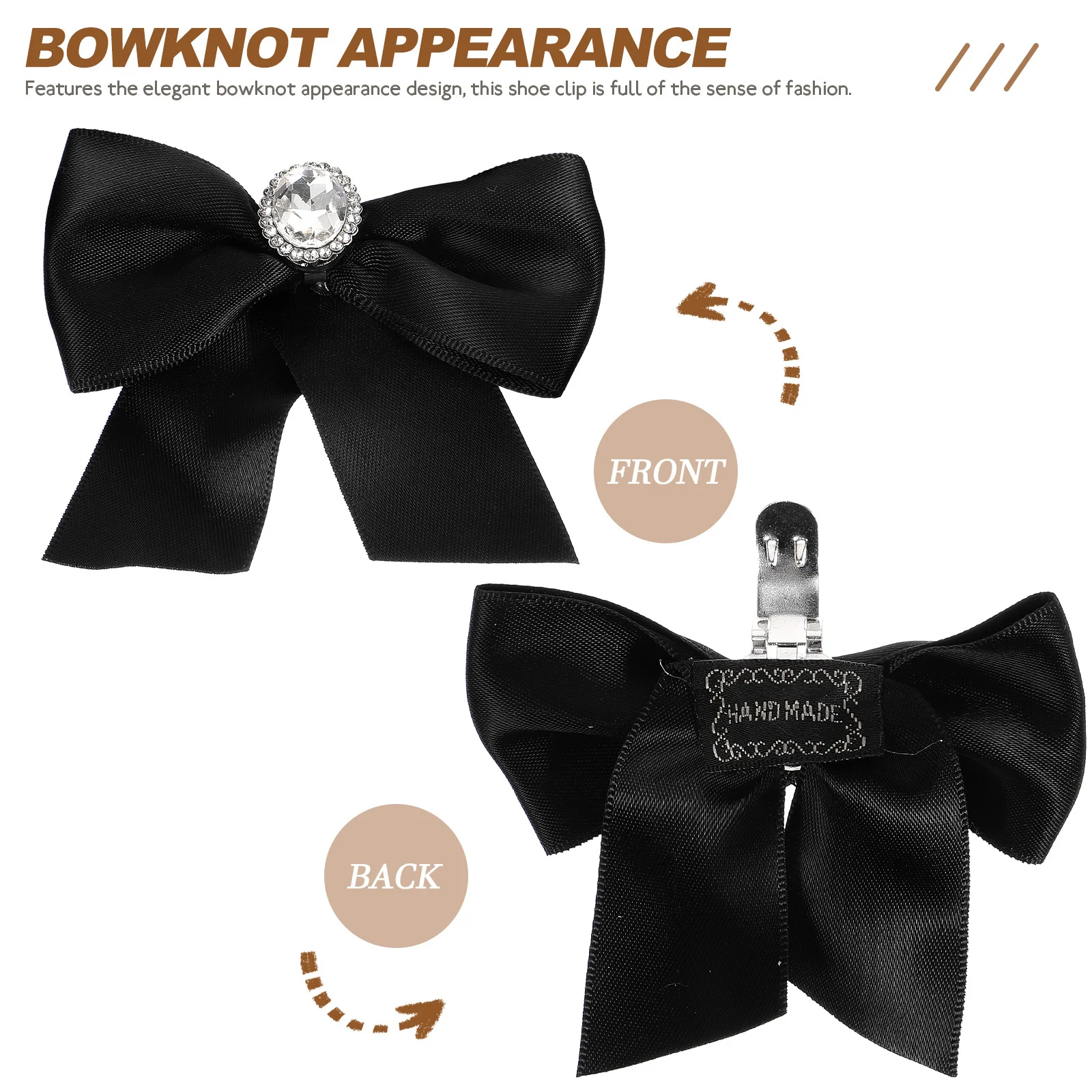 

2Pcs Shoe Flower Accessories Bow Shoe Clips Rhinestone Buckle Wedding Bridal Shoes Embellishment Wedding Shoes Buckle