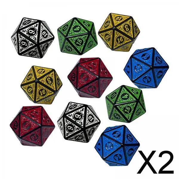 

2x10 шт., двусторонние игральные кости для настольных игр