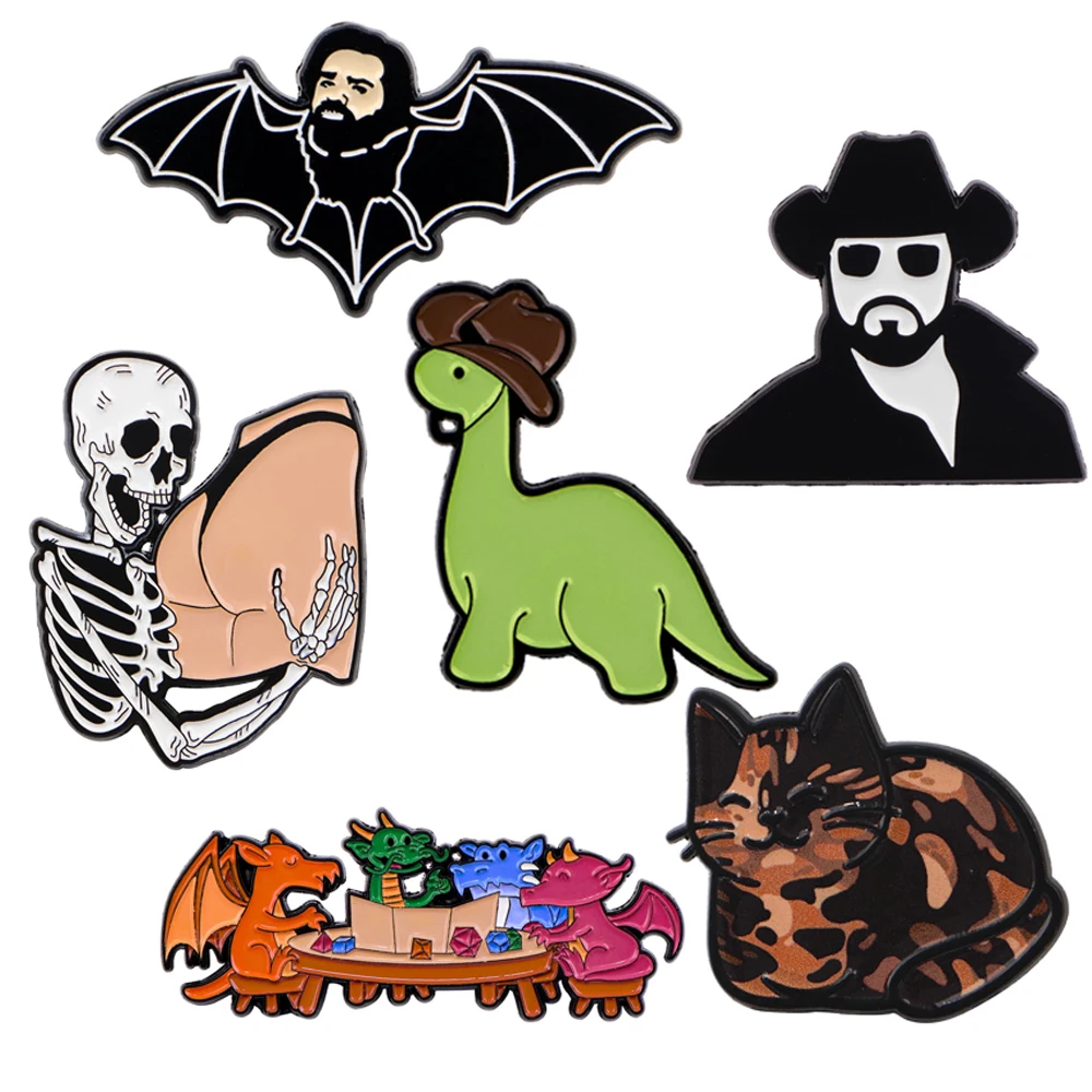 

Cartoon Cat Enamel Pin Lapel Pins Badges on Backpack Women's Brooch Clothes Jewelry Fashion Accessories Gift