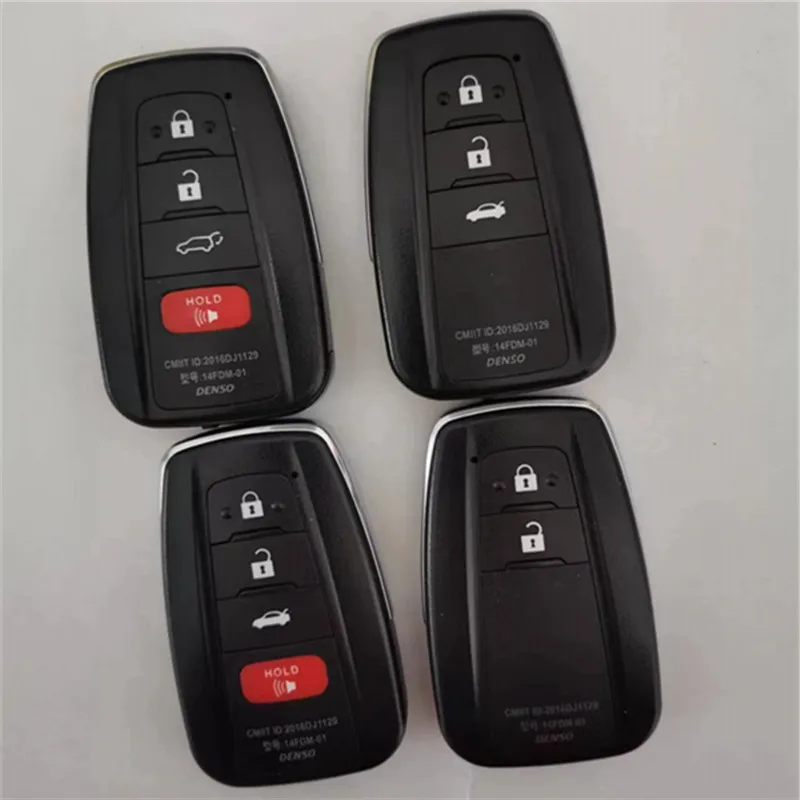 2pcs Smart Remote Key Shell Fob for Toyota C-HR RAV4 Prius 2018-2019 for XM VVDI Smart 8A Board 0020 Board TOY12 blade