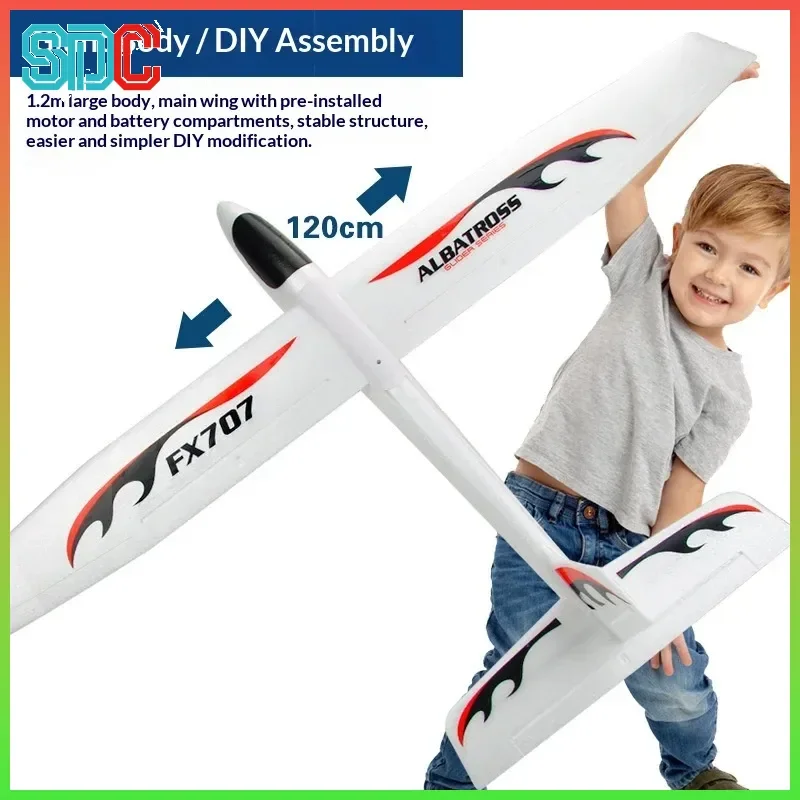 FeiXiong FX707S Large Size Hand Thrown Foam Glider Fixed Wing EPP Airplane DIY Assembly Remote Control Toy for Kids And Adults