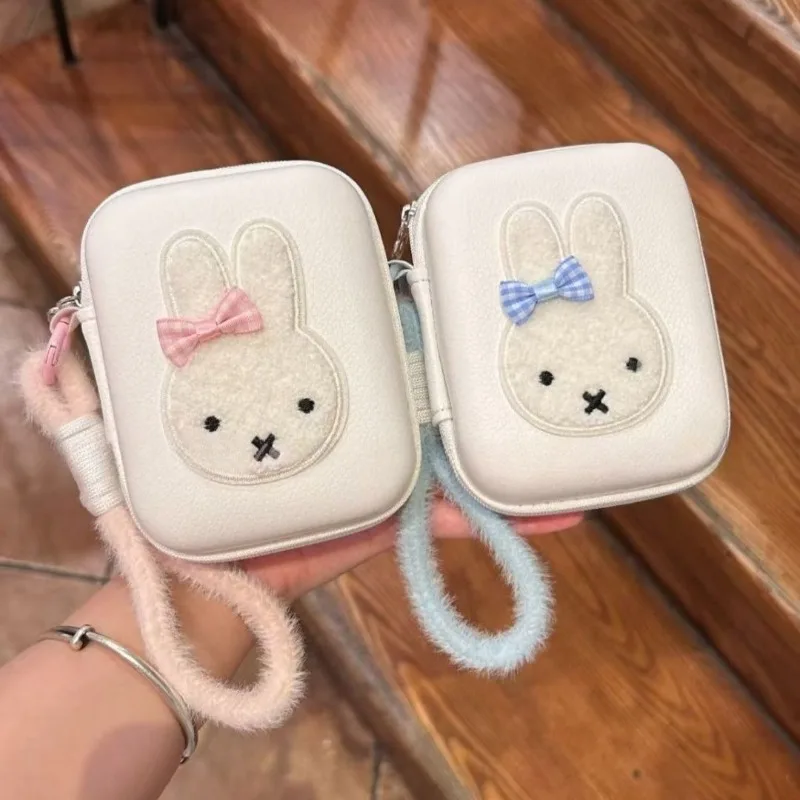 New Kawaii Miffy Rabbit Cartoon Cute High Beauty Camera Storage Bag Hard Shell Shockproof and Drop Resistant Girl Gift