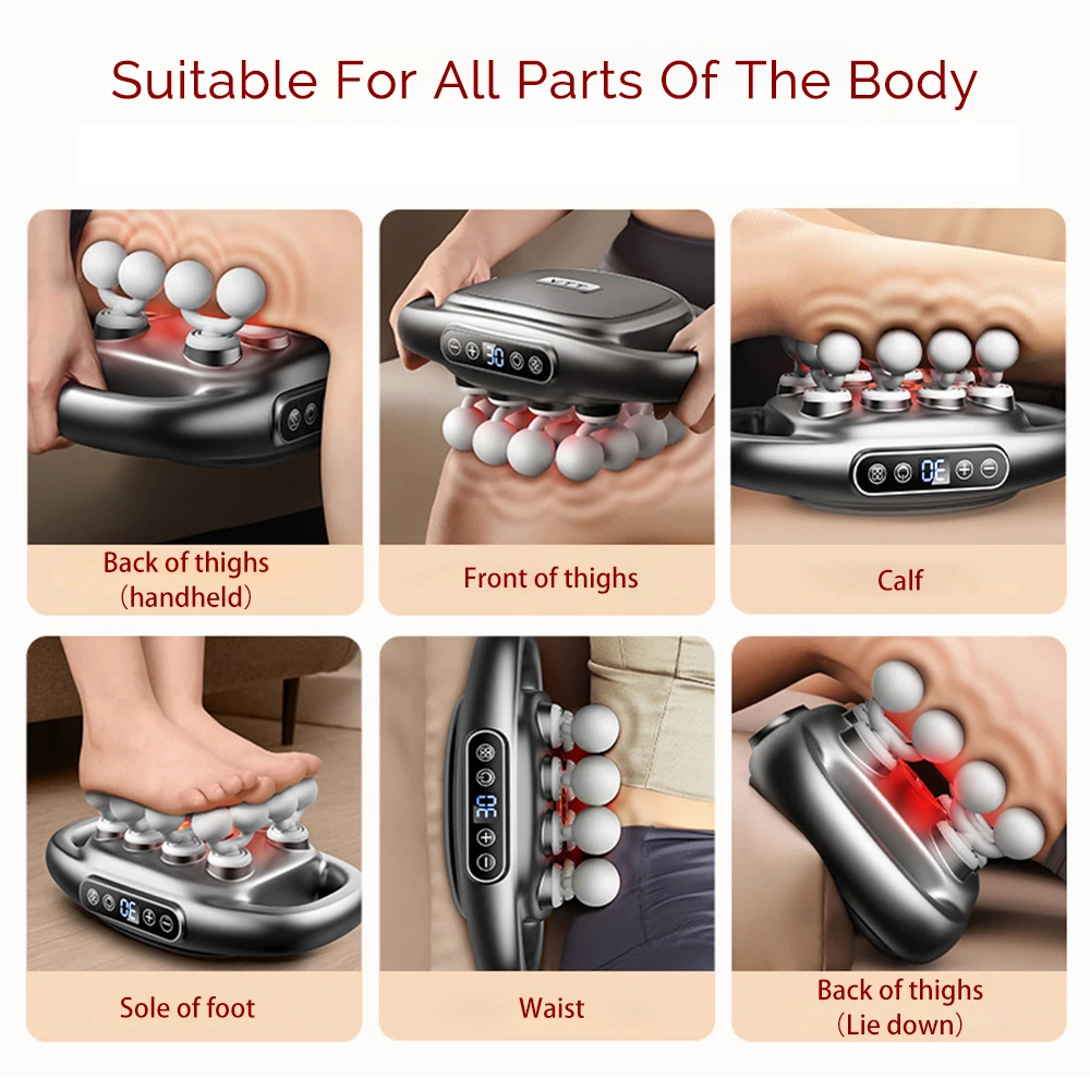 30-Head Fascia Gun High-Frequency Vibration Body Massage Gun Back and Waist Massager Massager Neck Shoulder Massager Masajeador