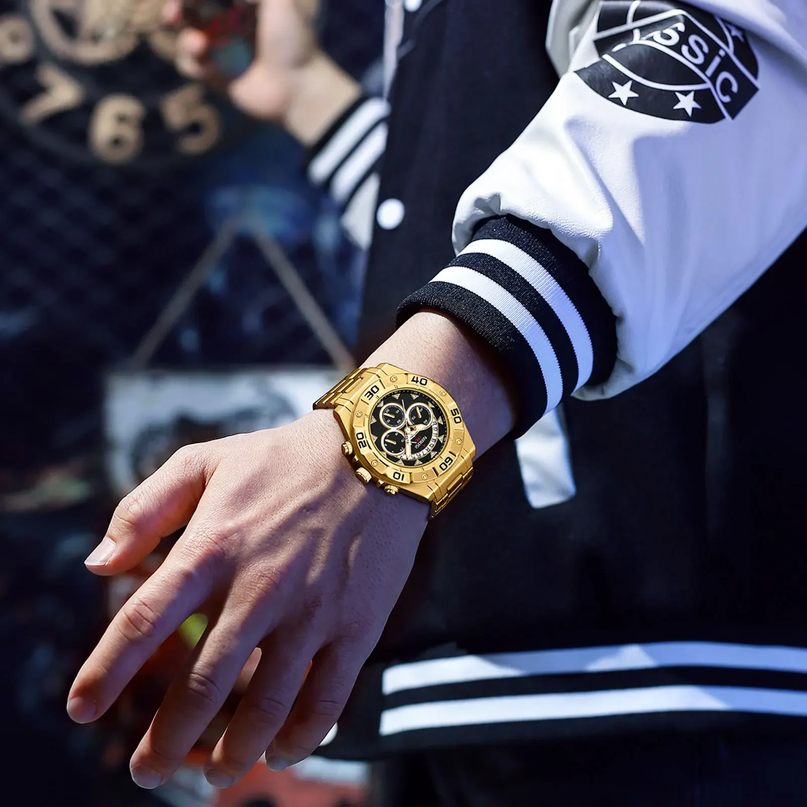 NIBOSI лучший бренд класса люкс мужские часы из нержавеющей стали кварцевые часы для мужчин водонепроницаемые спортивные часы мужские Relogio Masculino