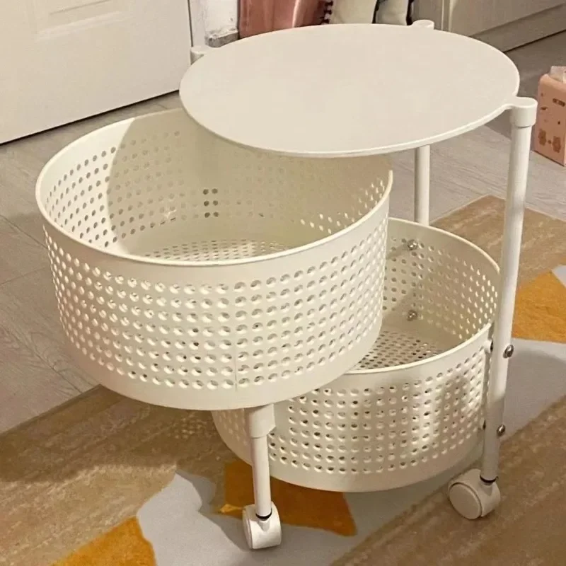 Kitchen Free Storage Rack, Living Room Multifunctional Rotating Storage Rack, Household Multi-layer Movable Storage Basket