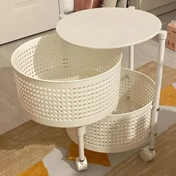 Kitchen Free Storage Rack, Living Room Multifunctional Rotating Storage Rack, Household Multi-layer Movable Storage Basket