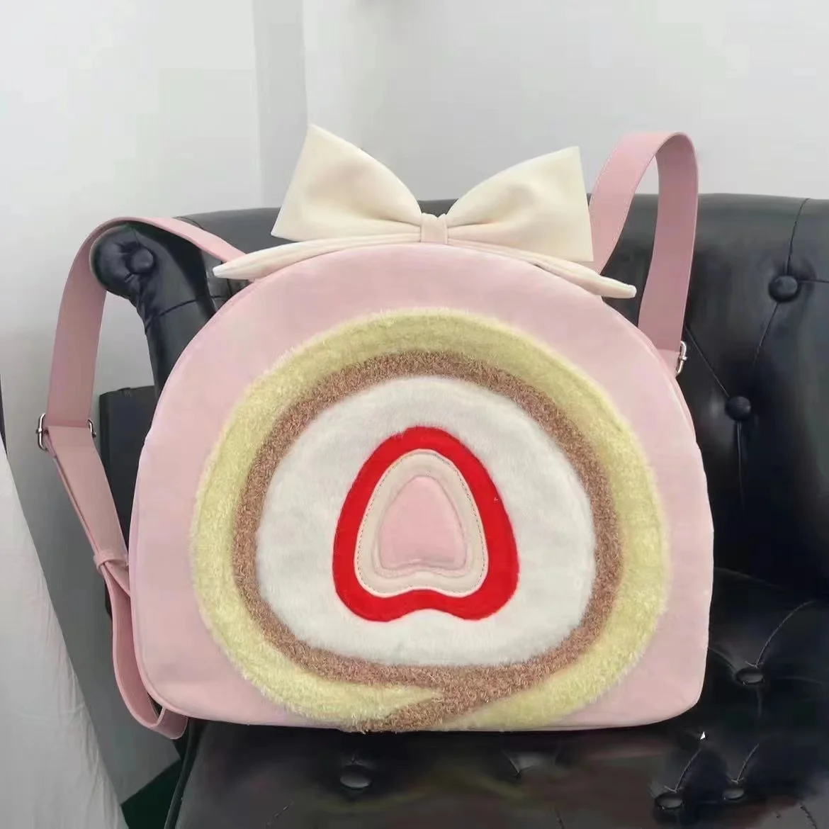 

Girl Chic Cake Y2k Backpack 2023 New Autumn/Winter Bag Strawberry Small Design Sweet School Bag Student Versatile Commuter Bag