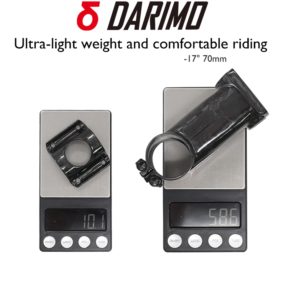DARIMO 120mm 17° DARIMO Carbon Fiber Bike Stem 31.8mm 6°-17° 60-120mm